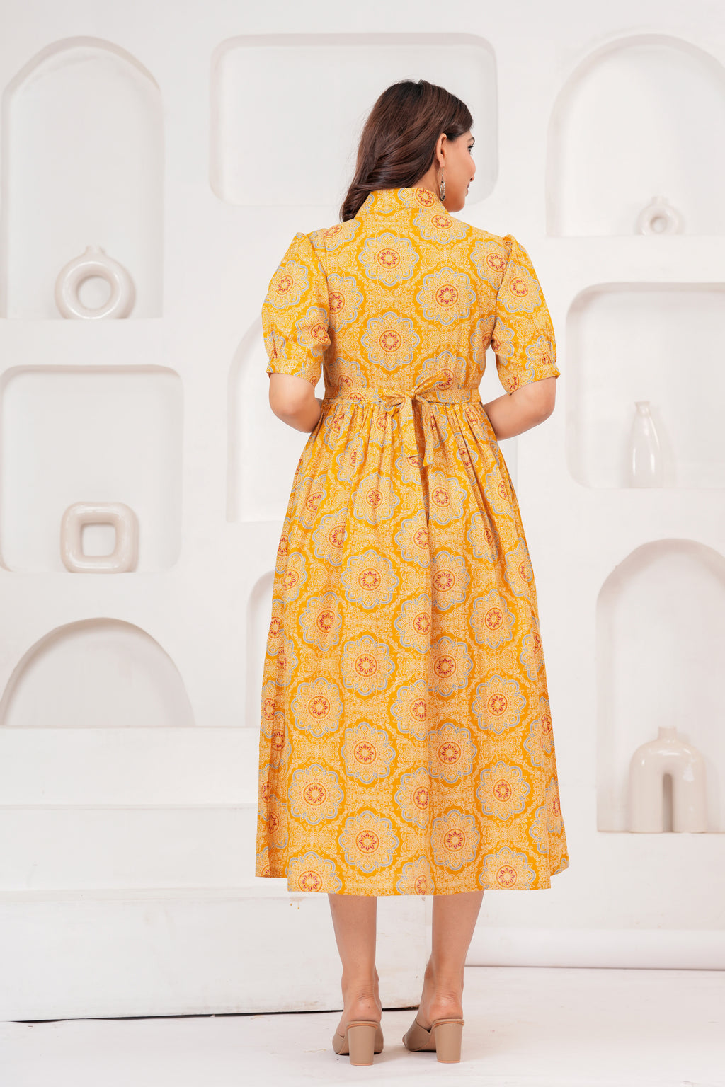 Sunshine Bloom  Elegant Floral Printed Maternity Kurta