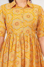 Sunshine Bloom  Elegant Floral Printed Maternity Kurta