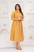 Sunshine Bloom  Elegant Floral Printed Maternity Kurta